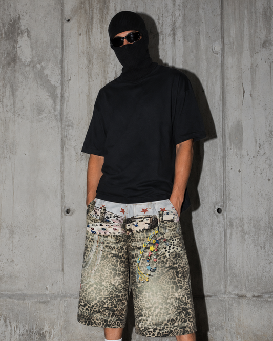 Pantalones Cortos Chain Leopard 3D pintura