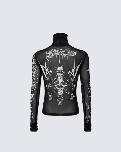 Camiseta de malla Ghotic Sleeve