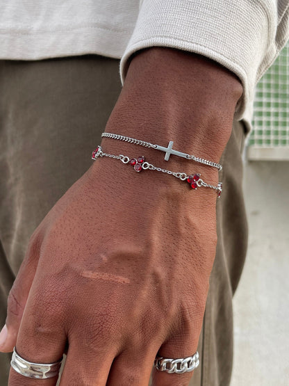 Pulsera Cruz (Bañado oro 18K).