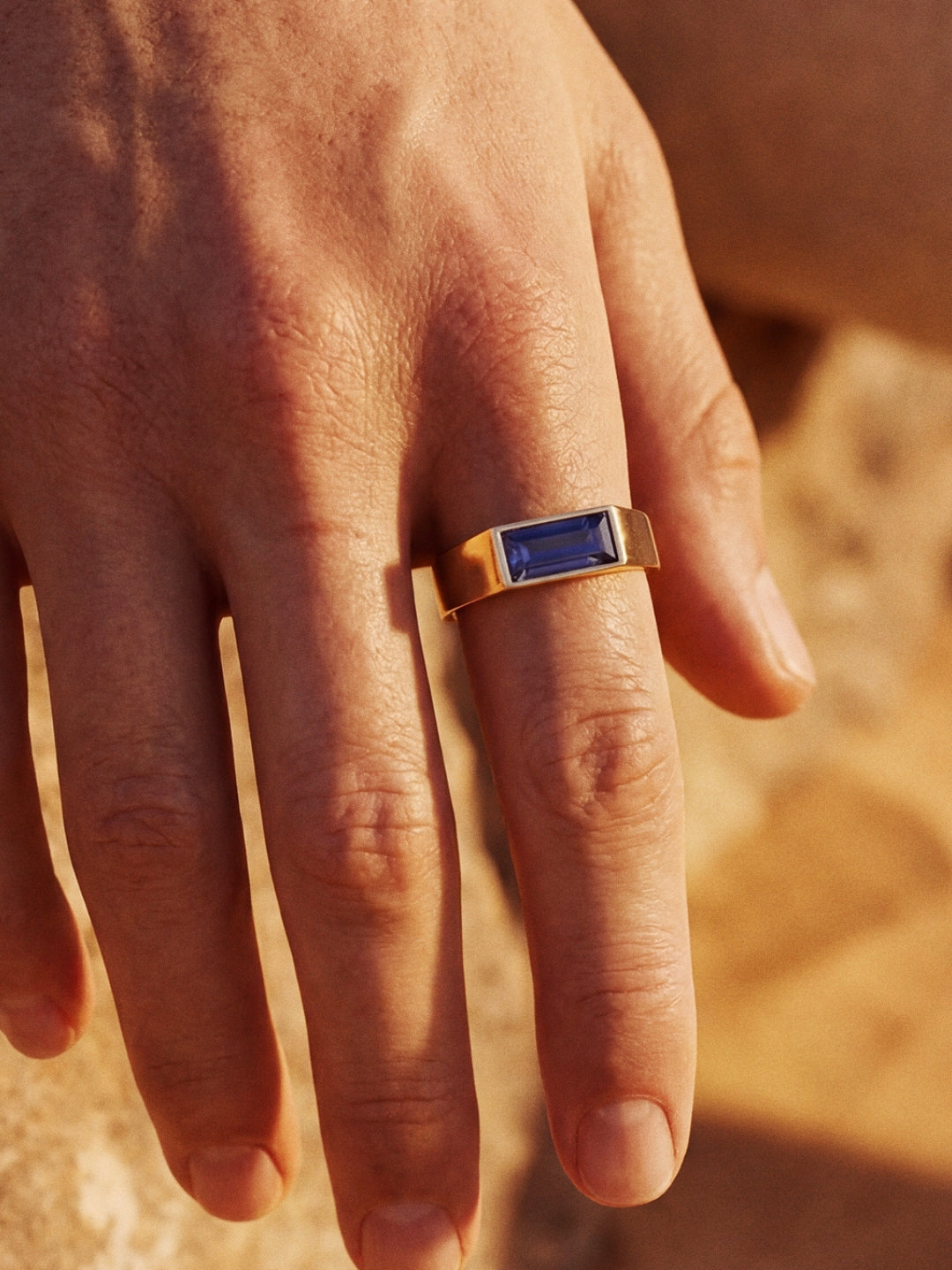 Anillo Lago Como (Bañado oro 18k).