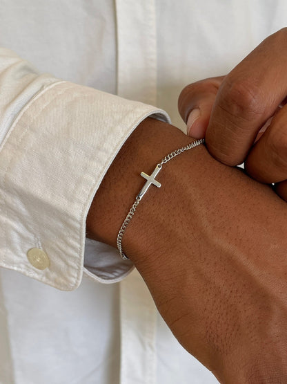 Pulsera Cruz (Bañado oro 18K).