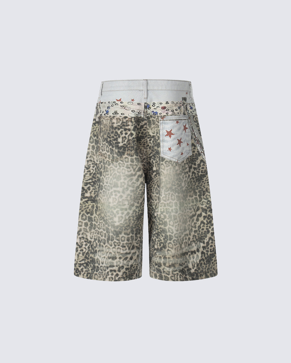 Pantalones Cortos Chain Leopard 3D pintura