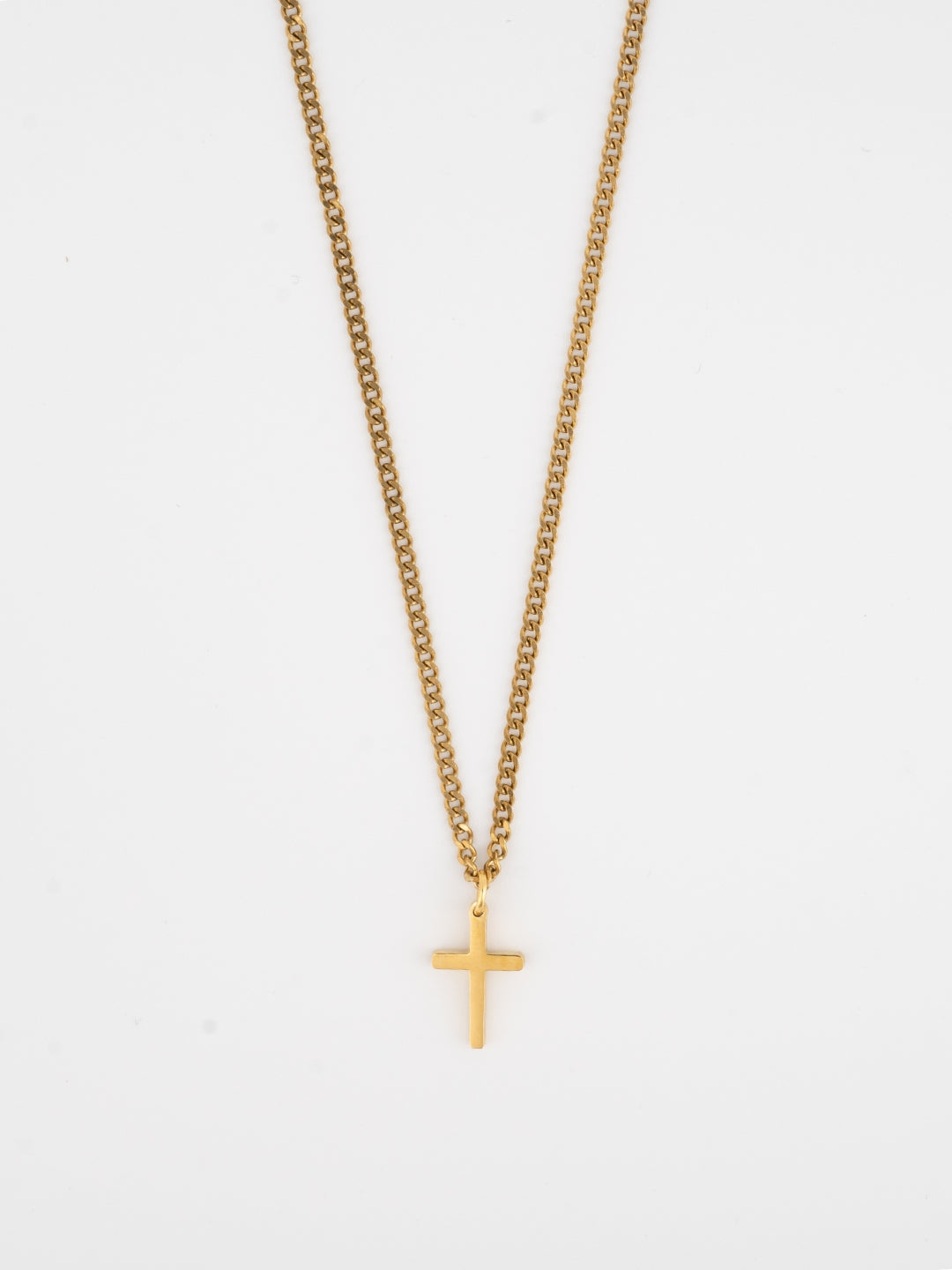 Cadena Cruz ( Bañada oro 18K )