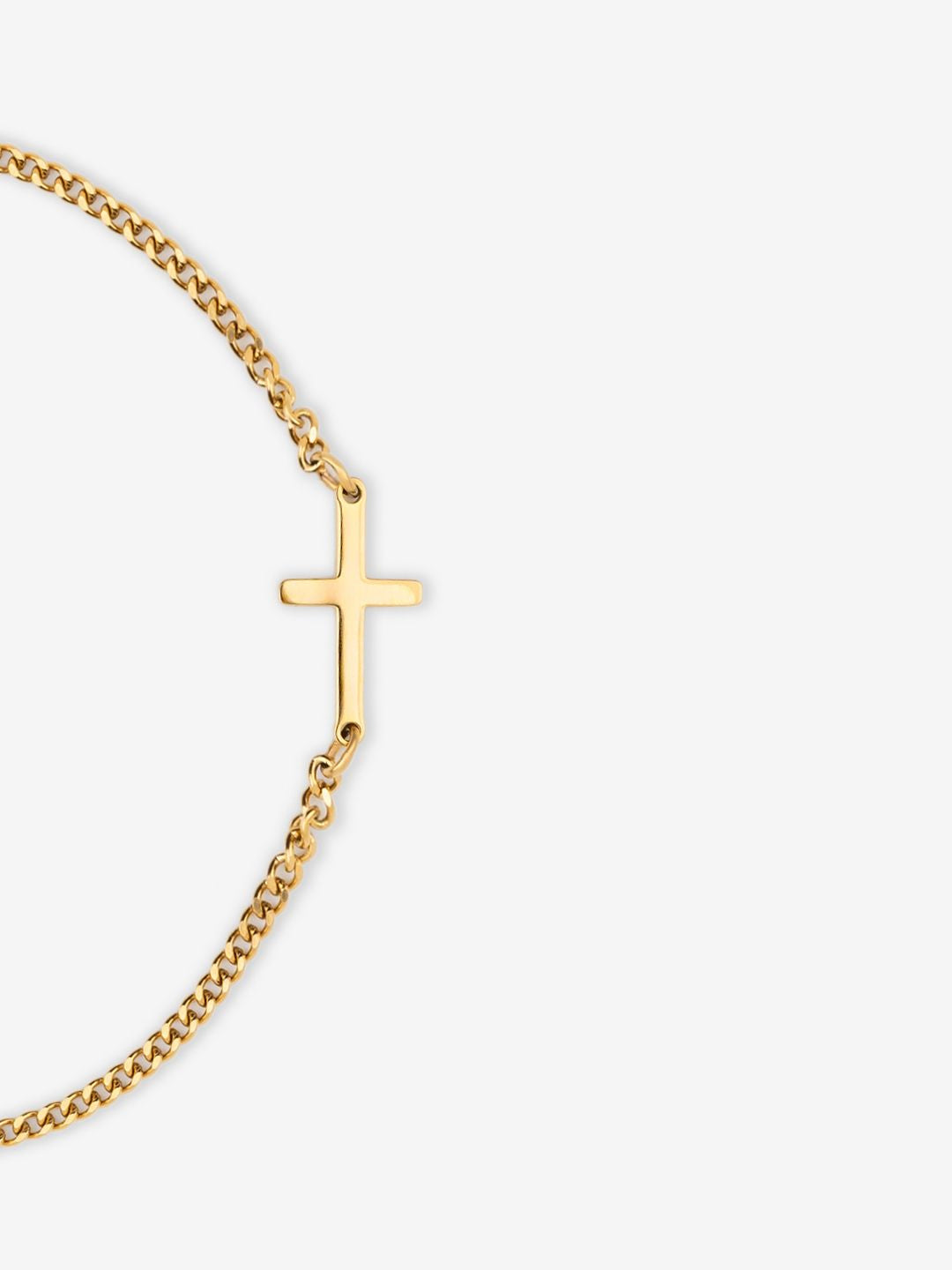 Pulsera Cruz (Bañado oro 18K).