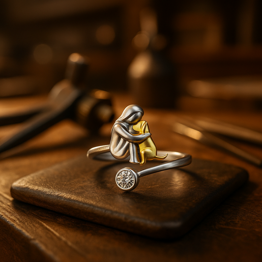 Anillo El Abrazo Eterno en plata de ley