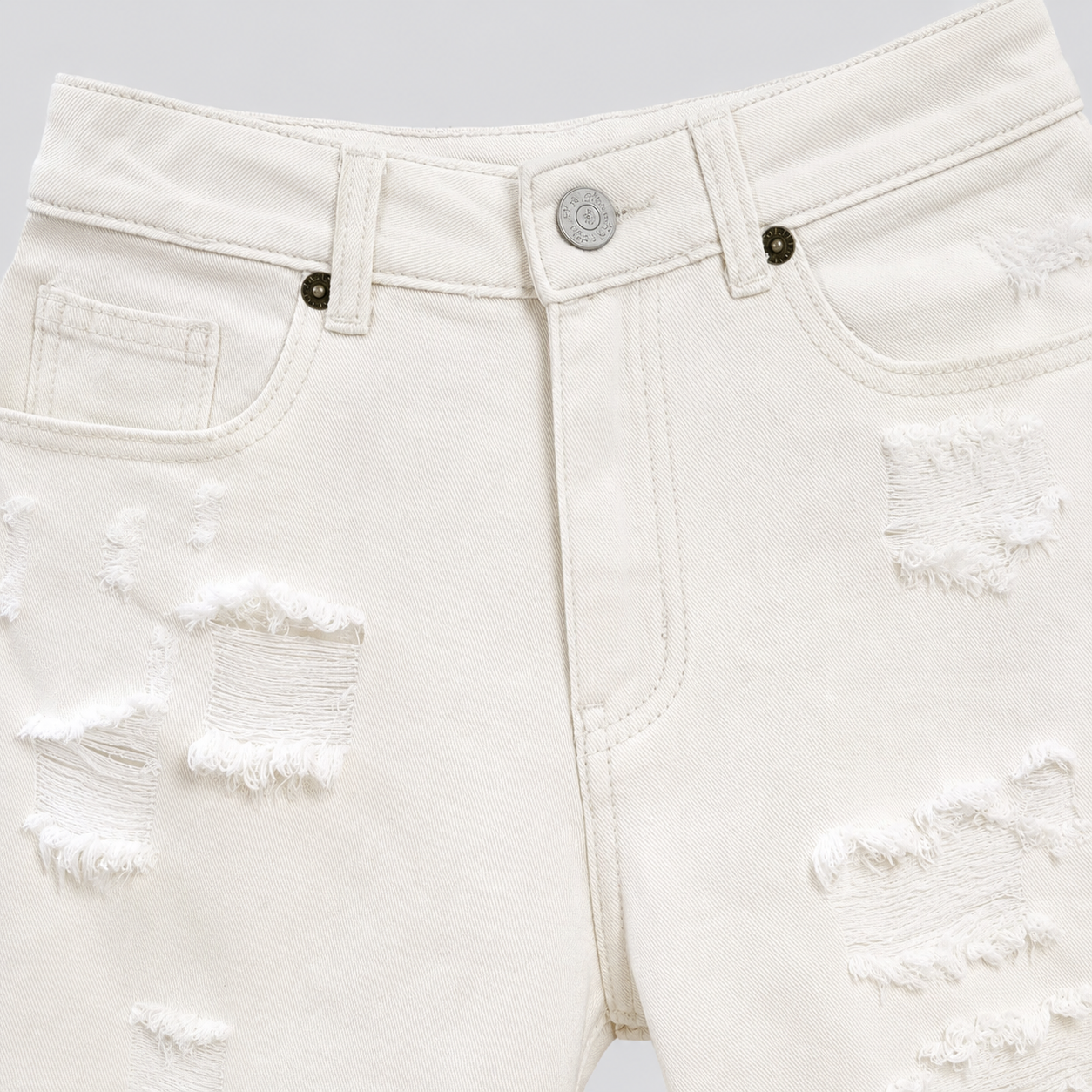 Pantalon Vaquero Nieve Rasgada