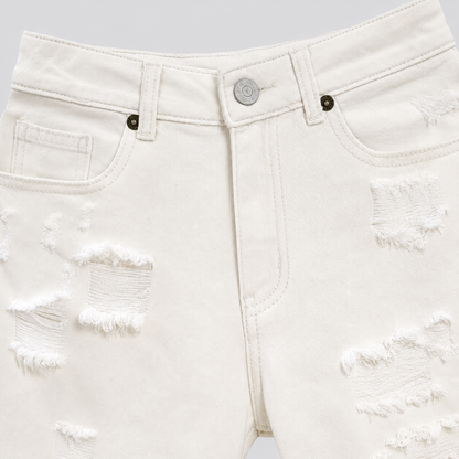 Pantalon Vaquero Nieve Rasgada