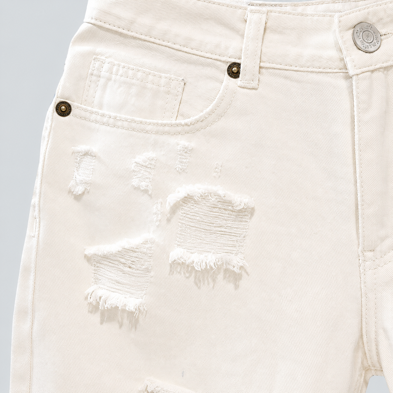 Pantalon Vaquero Nieve Rasgada