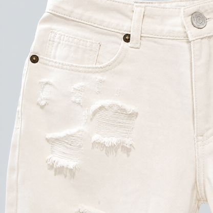 Pantalon Vaquero Nieve Rasgada