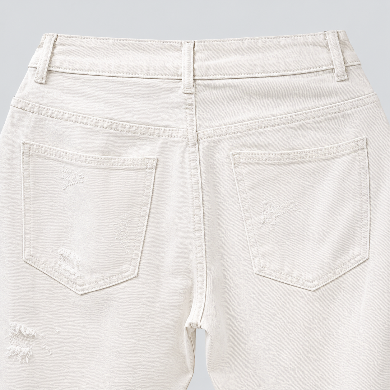 Pantalon Vaquero Nieve Rasgada