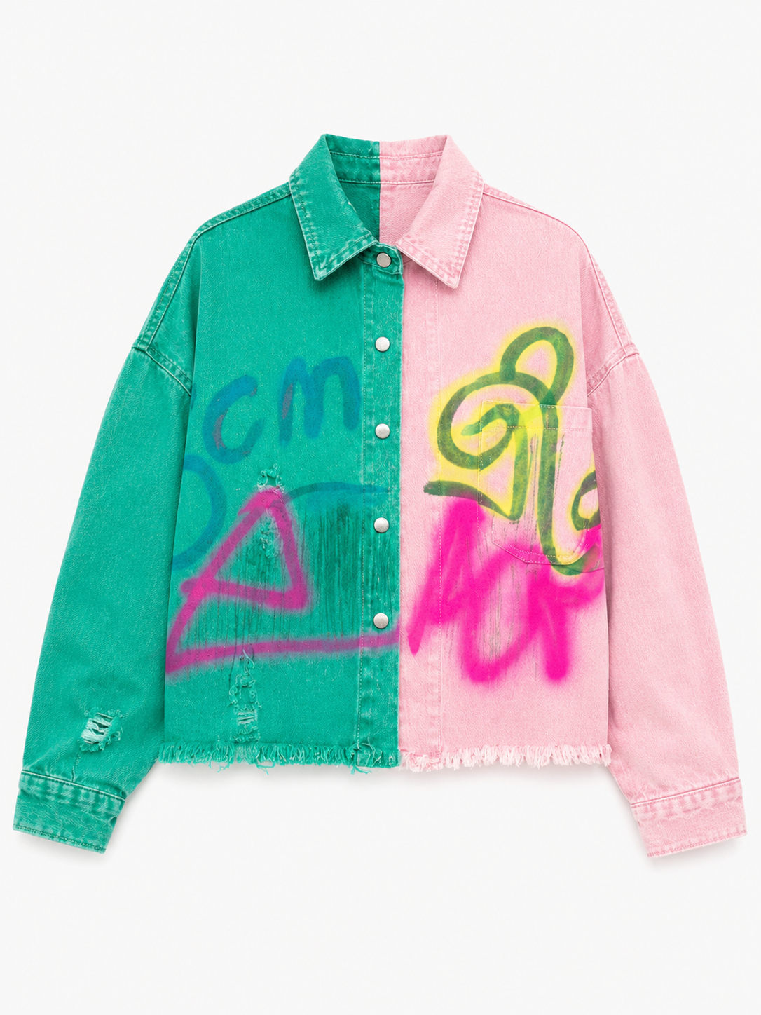 Chaqueta Dual Tag Pintada Smile
