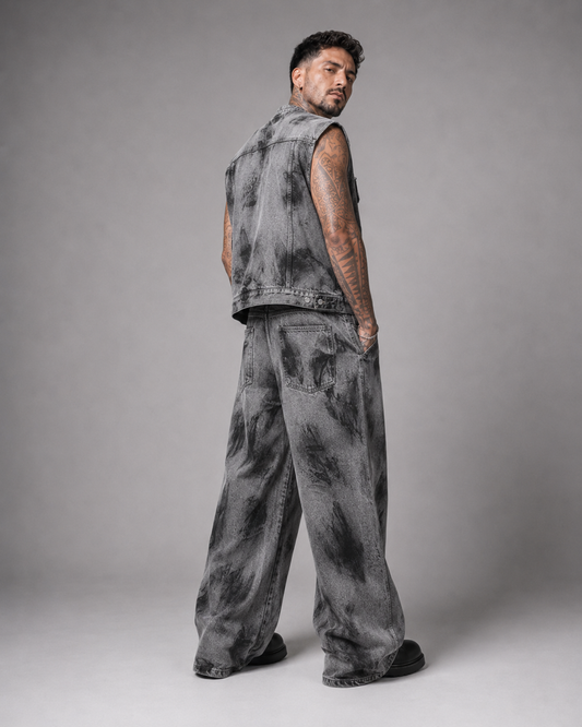 Conjunto Bosque Gris distressed