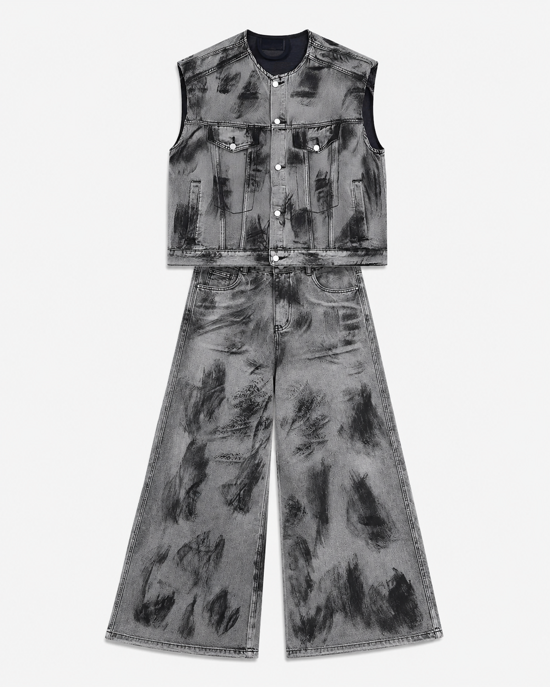 Conjunto Bosque Gris distressed