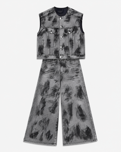 Conjunto Bosque Gris distressed