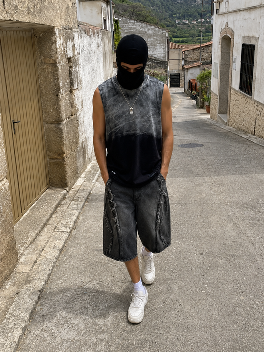 Camiseta de tirantes Black Stencil
