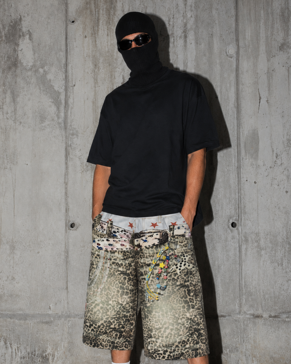 Pantalones Cortos Chain Leopard 3D pintura