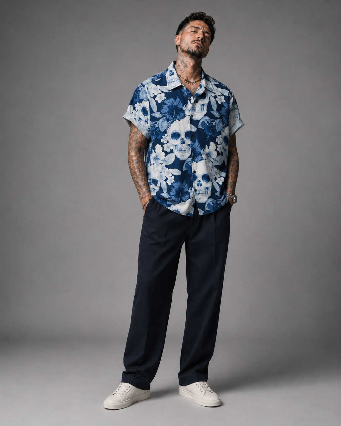 Camisa Mexican Tattoo Skull