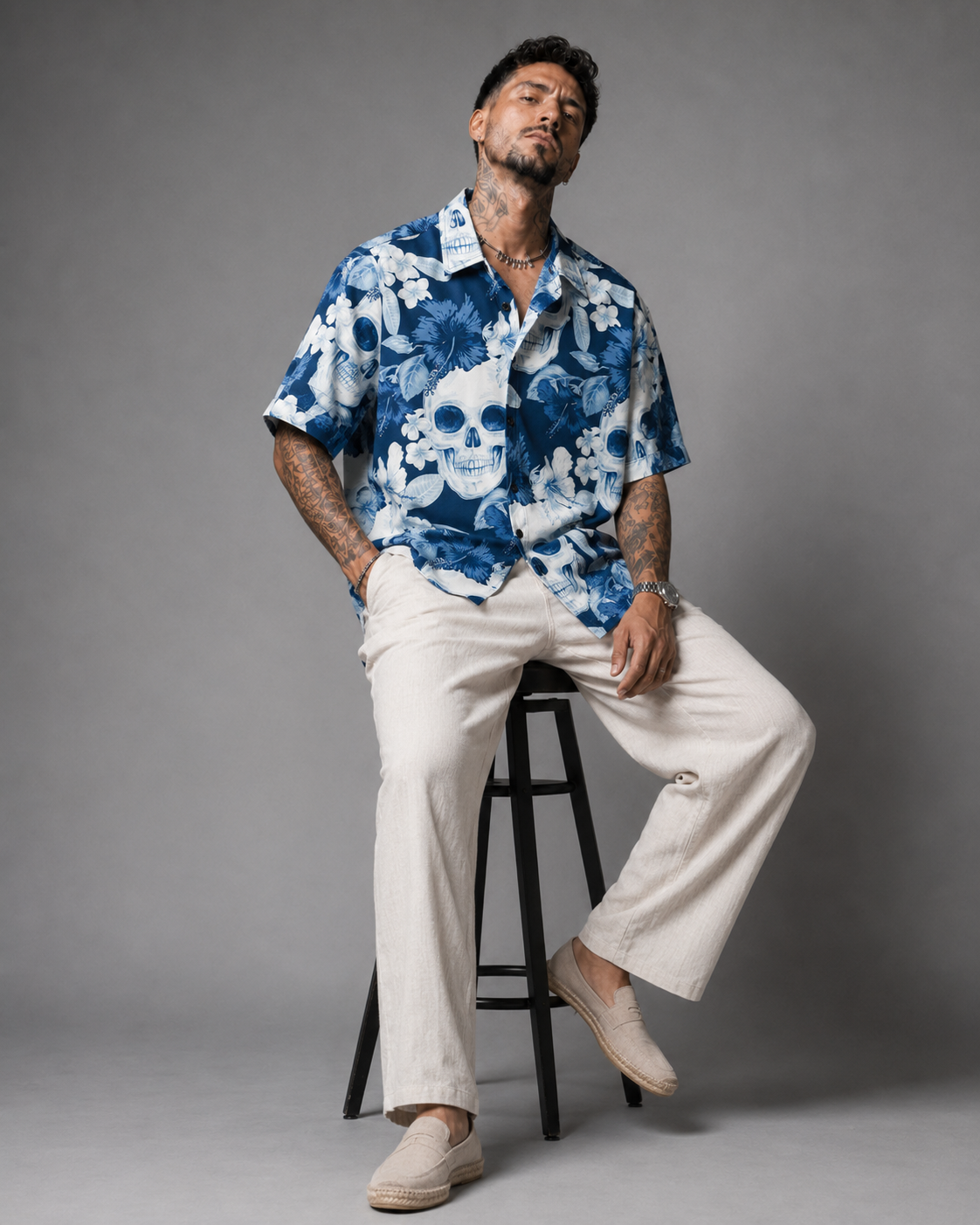 Camisa Mexican Tattoo Skull