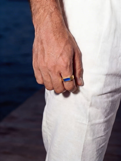Anillo Lago Como (Bañado oro 18k).