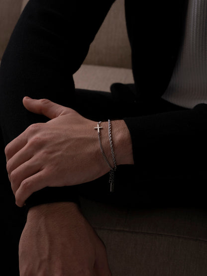 Pulsera Cruz (Bañado oro 18K).